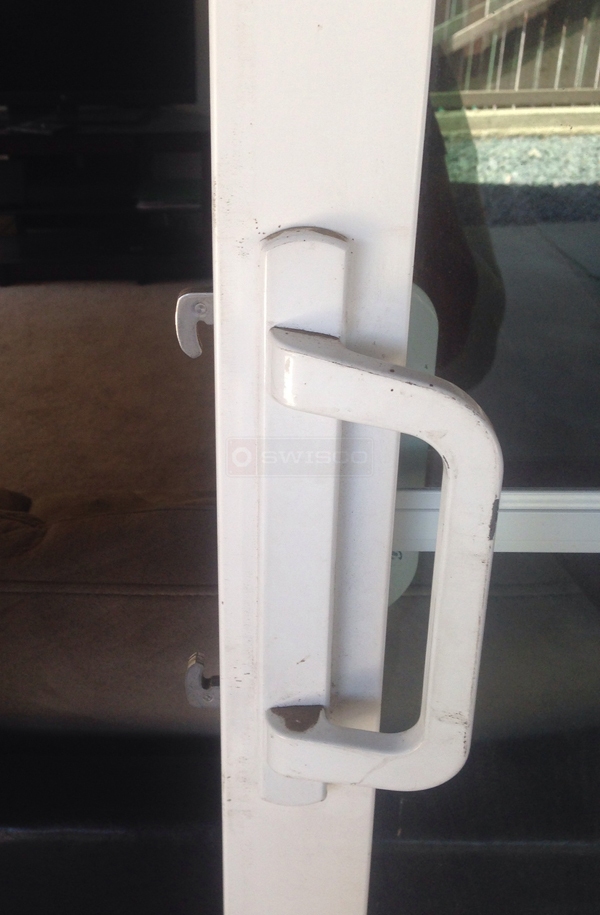 User submitted a photo of patio door hardware.