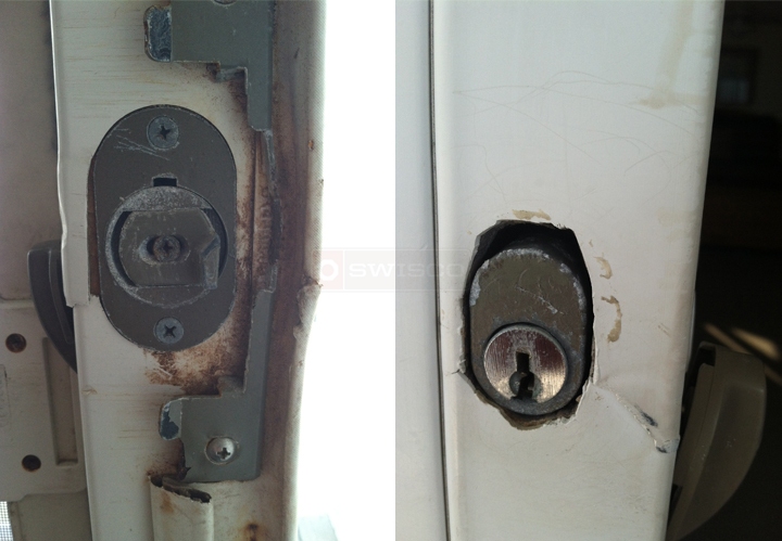 User submitted photos of a patio door lock.