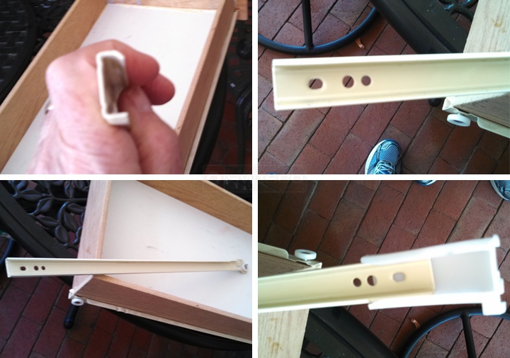User submitted photos of drawer hardware.