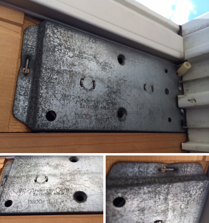 User submitted photos of an Andersen window balance.