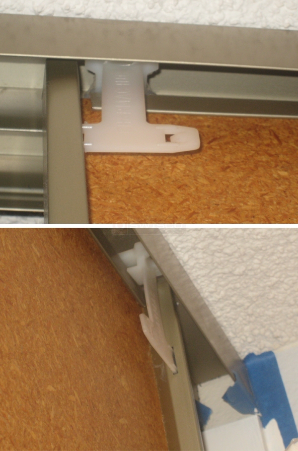 User submitted photos of closet door hardware.