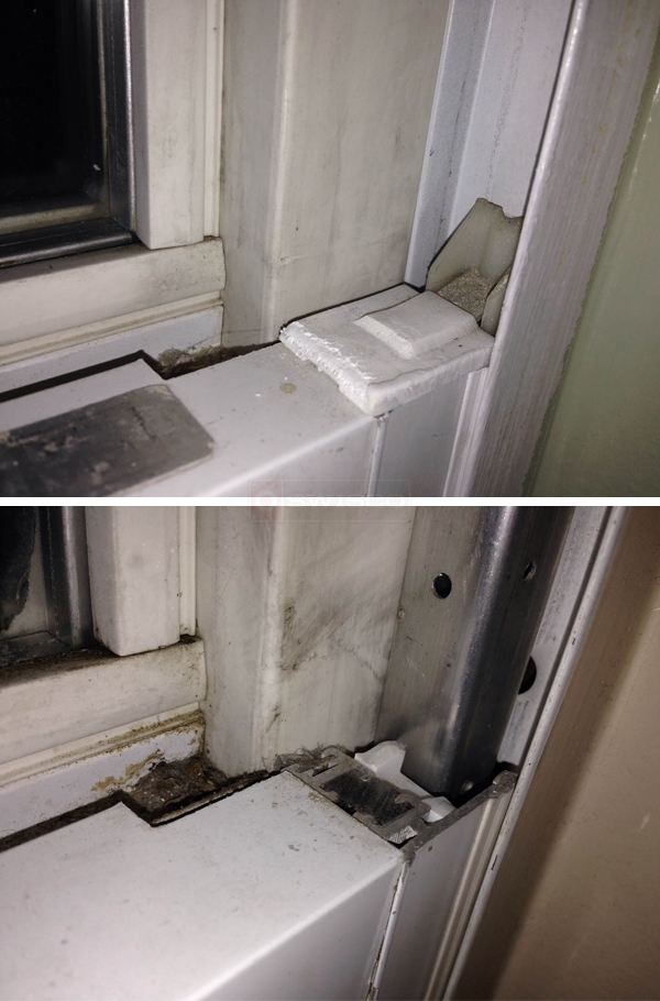 User submitted photos of window hardware.