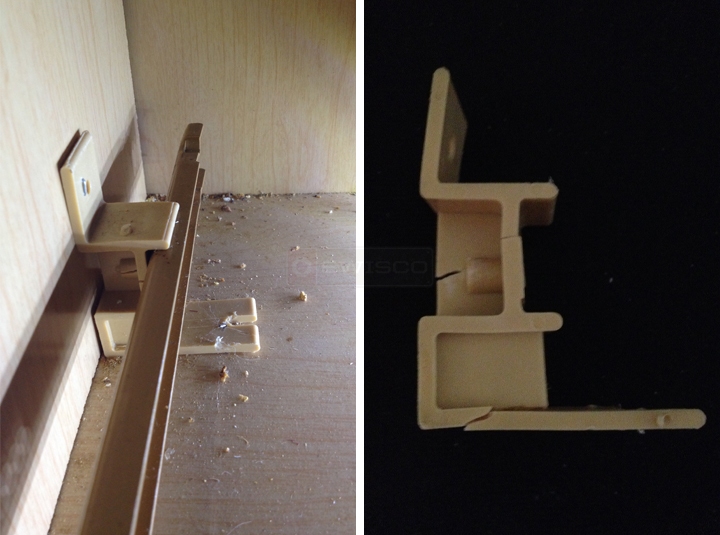 User submitted photos of drawer hardware.