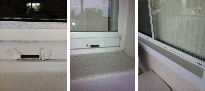 User submitted photos of a weep hole.