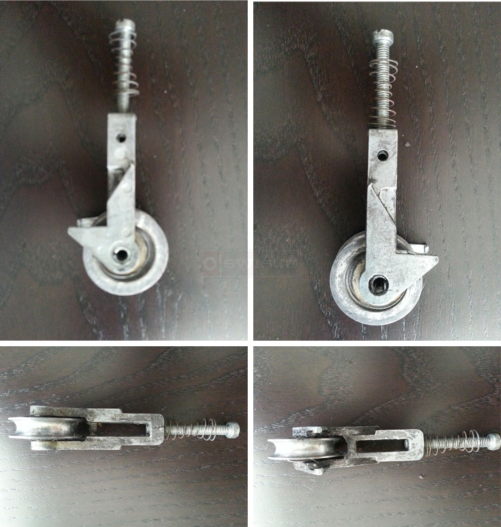 User submitted photos of a patio door roller.