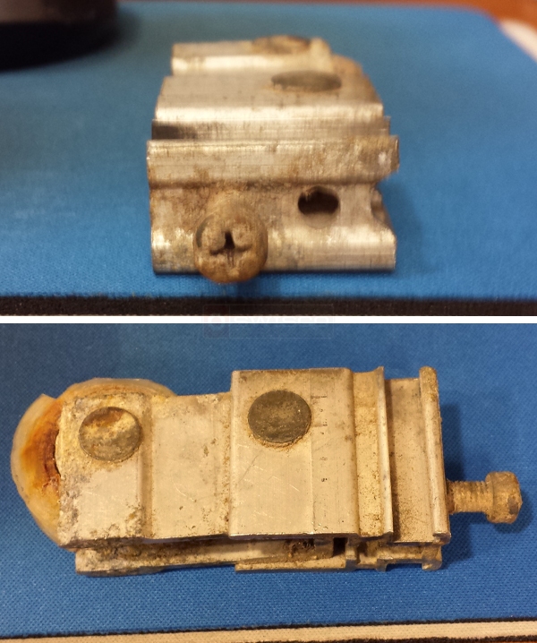 User submitted photos of a patio door roller.