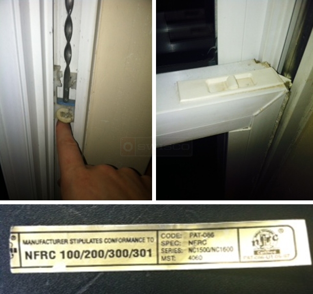 User submitted photos of window hardware.