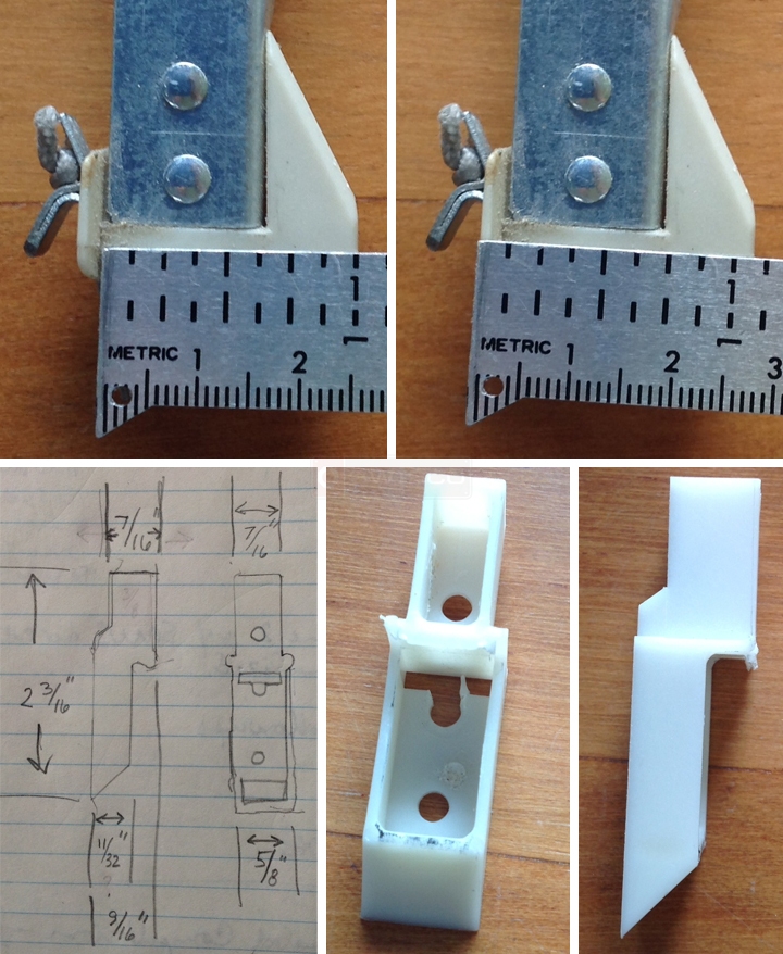 User submitted photos of a window balance & top sash guide.
