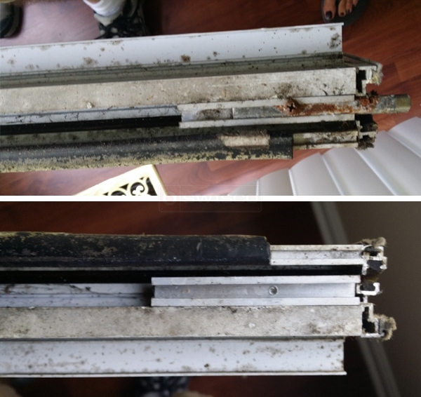 User submitted photos of window hardware.