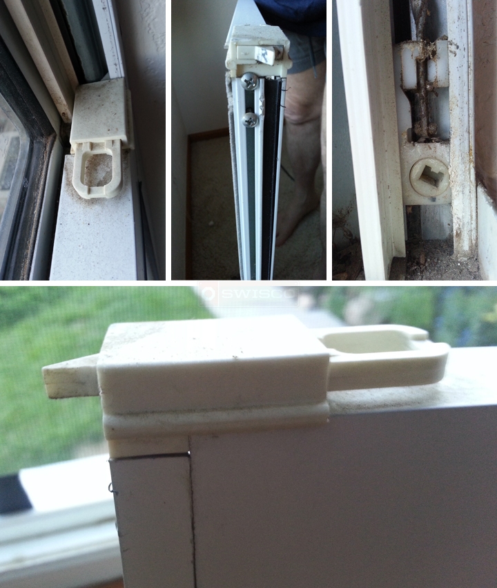 User submitted photos of window hardware.