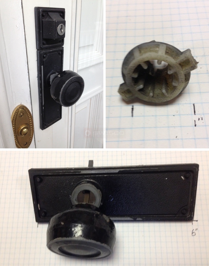 User submitted photos of a storm door handle.