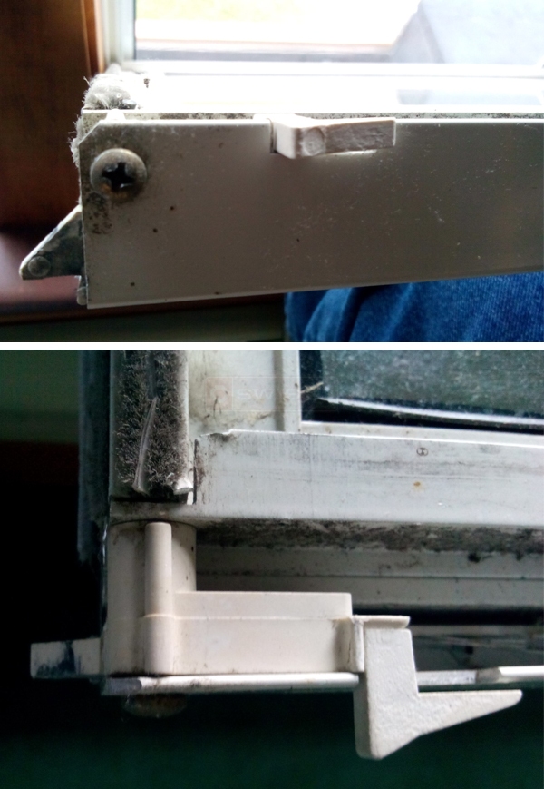 User submitted photos of a tilt latch.