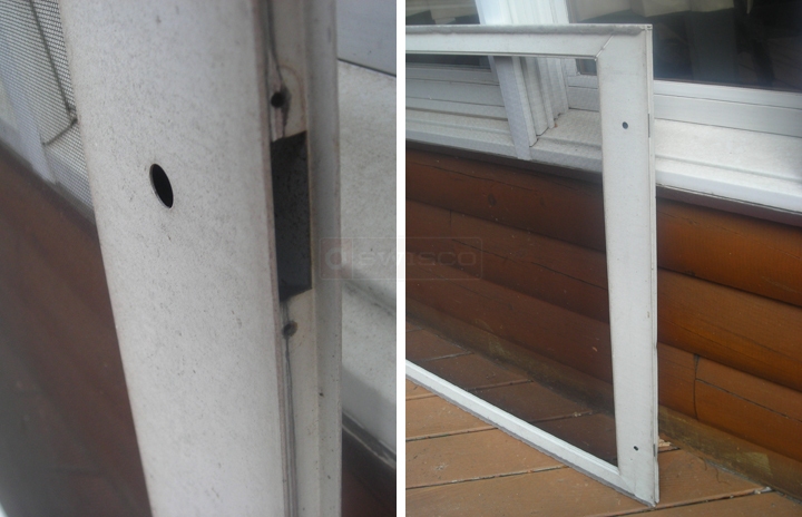 User submitted photos of a patio screen door.