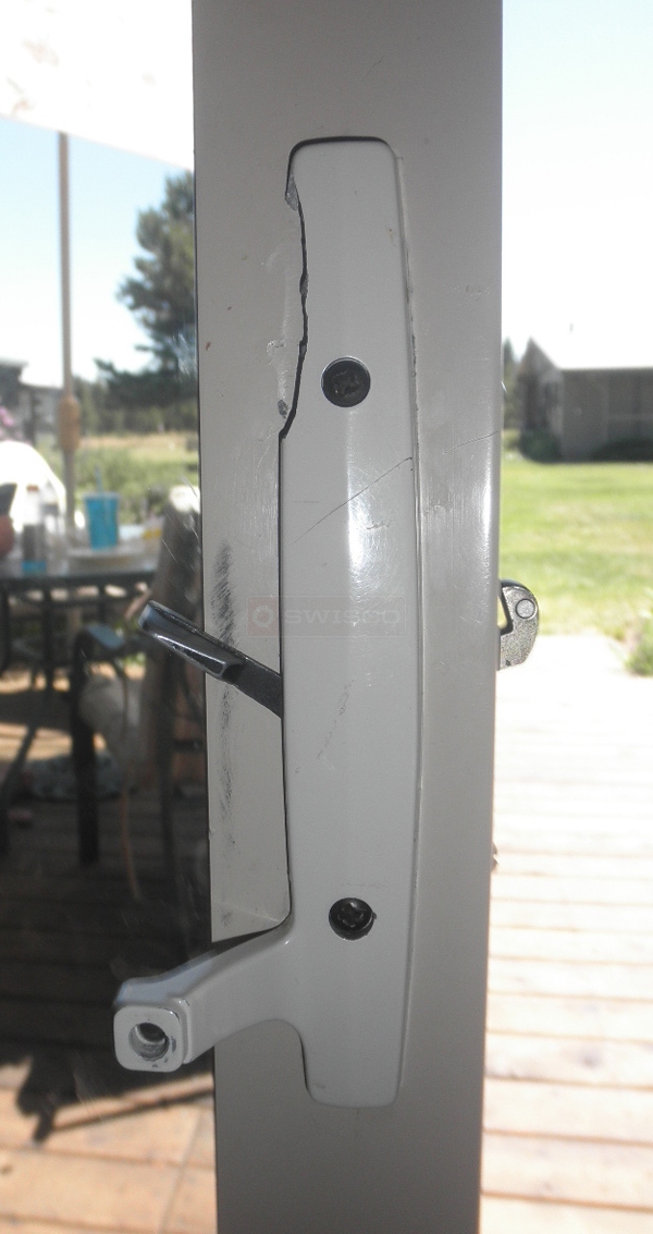 User submitted a photo of a patio door handle.
