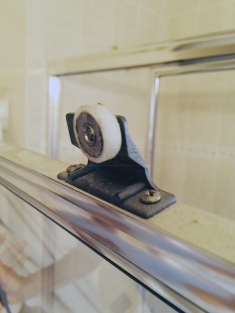 User submitted a photo of a shower door roller.