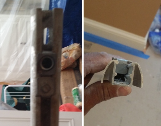 User submitted a photo of a closet door track.