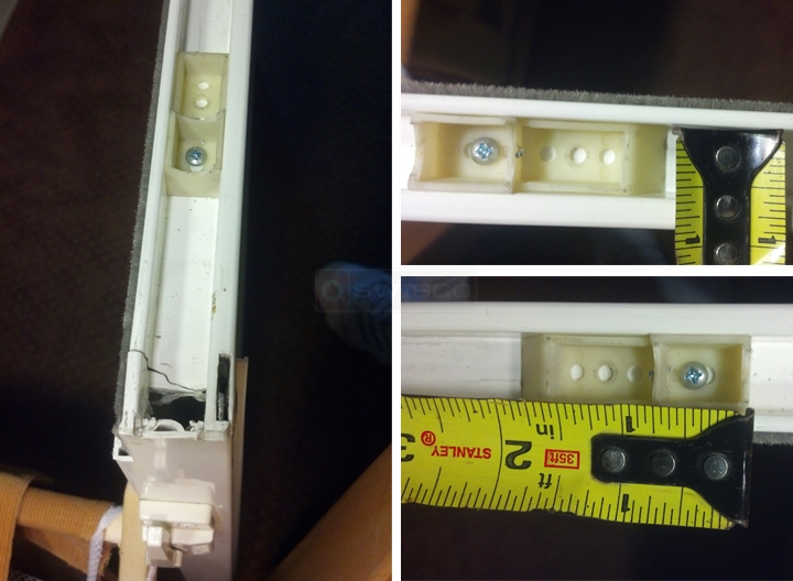 User submitted photos of a top sash guide.