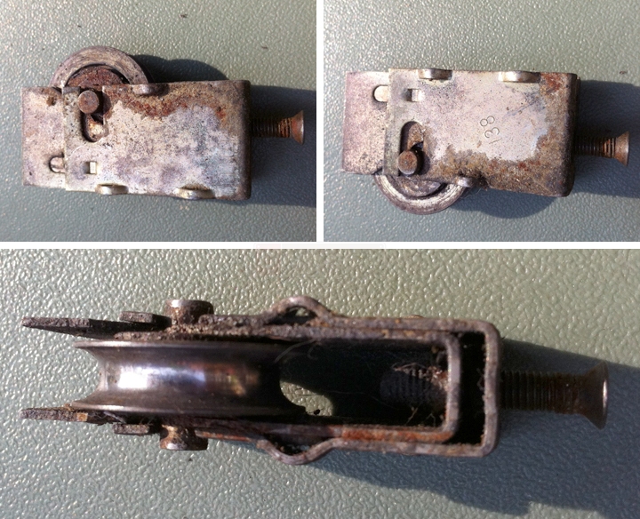 User submitted photos of a patio door roller.