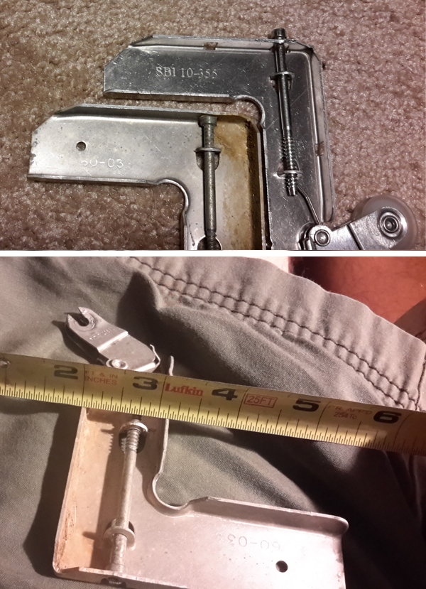 User submitted photos of a patio screen door corners.