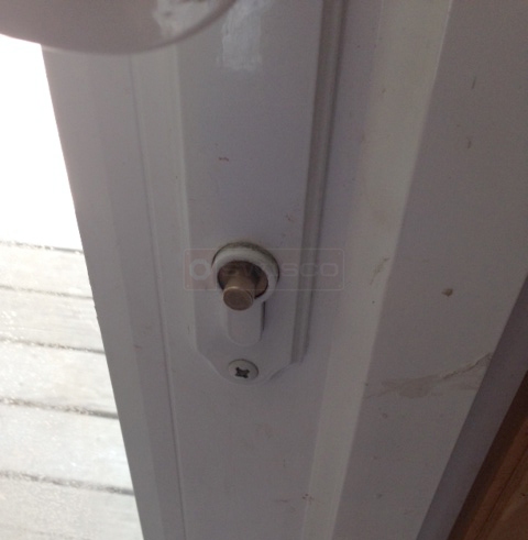 User submitted a photo of patio door hardware.