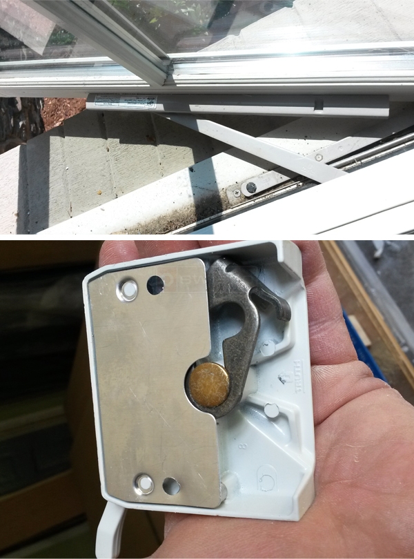 User submitted photos of window hardware.