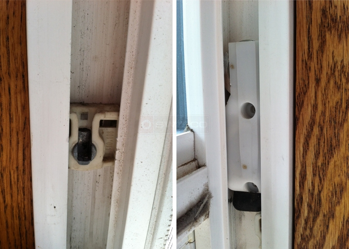 User submitted photos of window hardware.