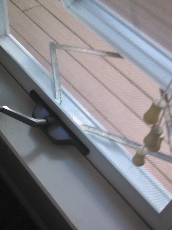 User submitted a photo of an awning window operator.