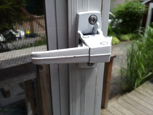 User submitted a photo of a storm door handle.