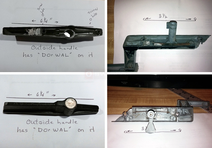 User submitted photos of patio door handles.