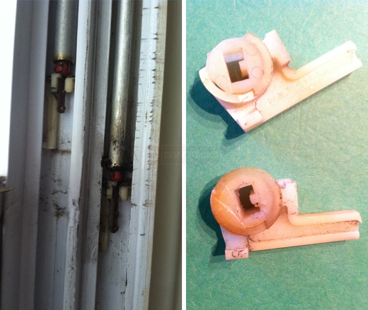 User submitted photos of window hardware.