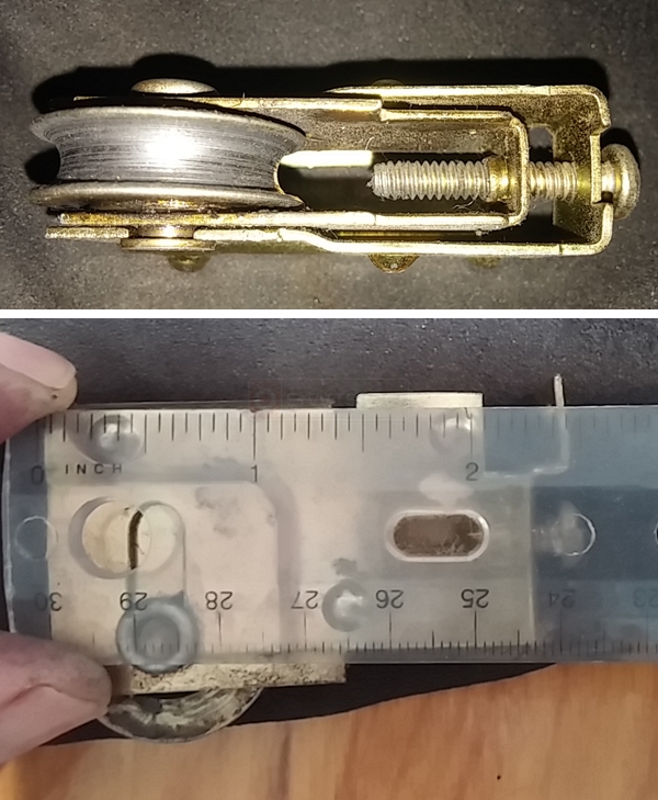 User submitted photos of patio door hardware.