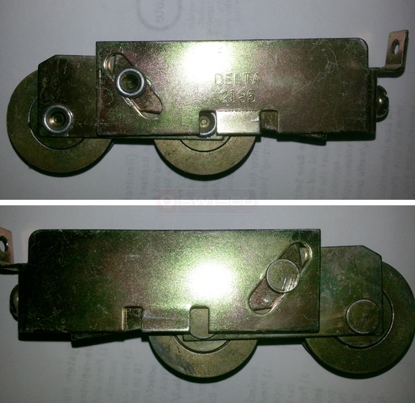 User submitted photos of a patio door roller.