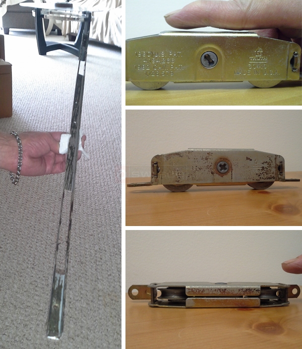 User submitted photos of a patio door roller.