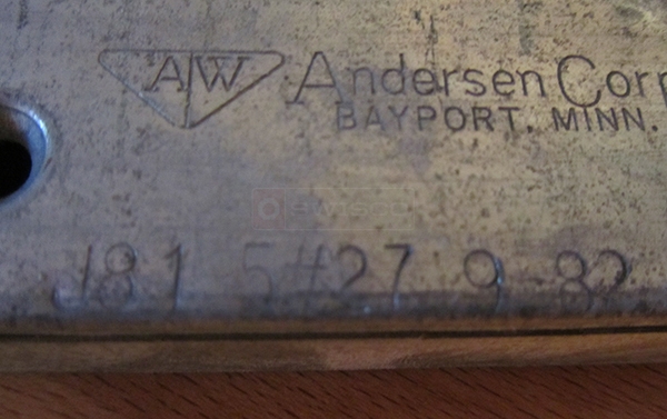 User submitted a photo of an Andersen window balance.