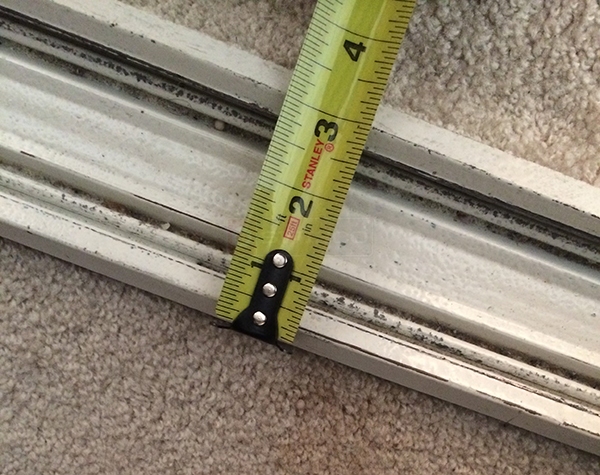 User submitted a photo of closet door track.