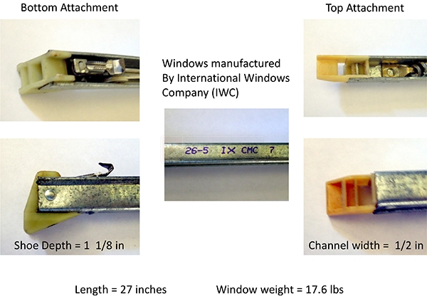 User submitted photos of a window balance.