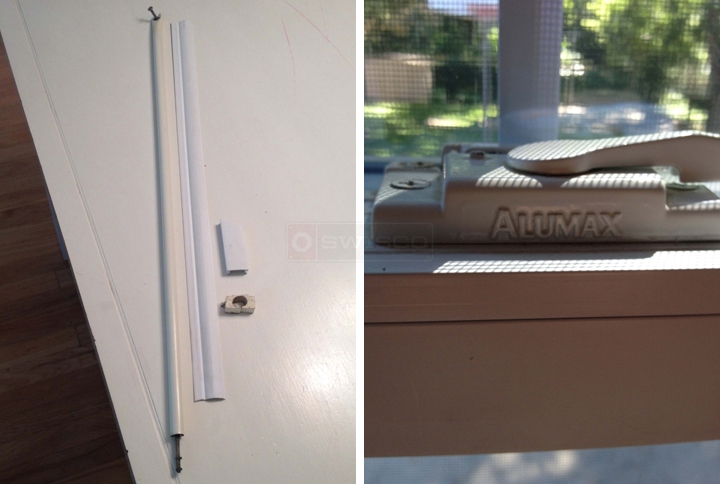 User submitted photos of window hardware.