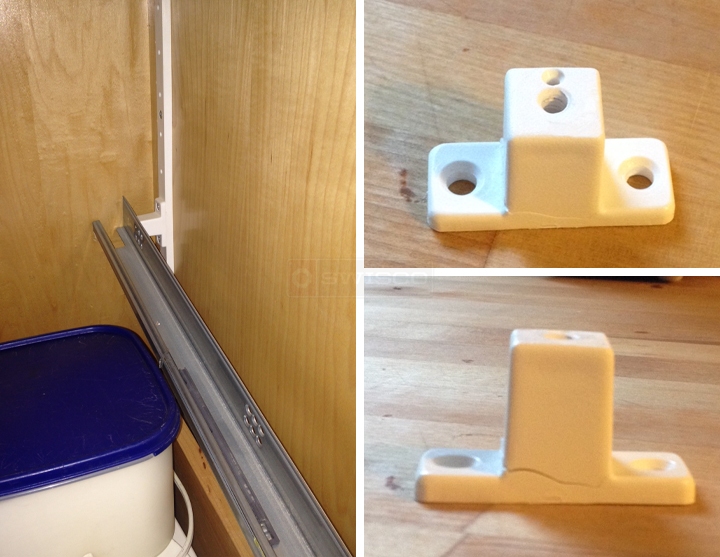 User submitted photos of drawer hardware.