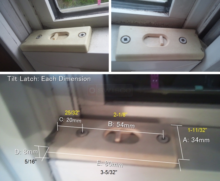 User submitted photos of a tilt latch.