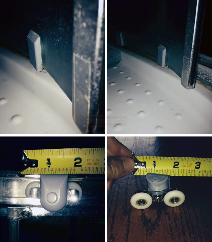 User submitted photos of a shower door roller.