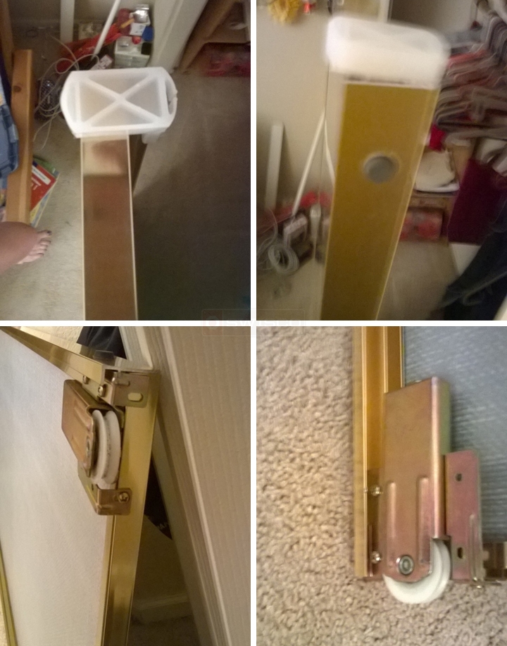 User submitted a photo of closet door hardware.