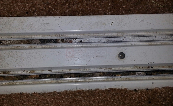 User submitted a photo of closet door track.