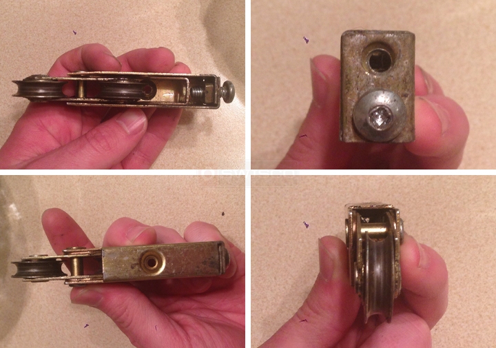 User submitted photos of a patio door roller.