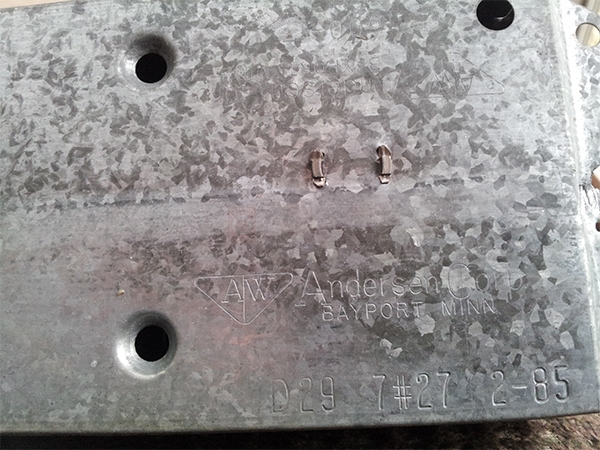 User submitted a photo of an Andersen window balance.