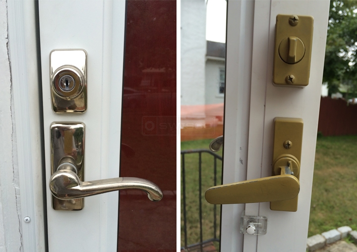 User submitted photos of a door handle set.