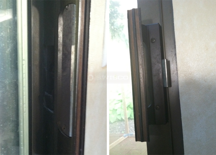 User submitted photos of a patio door handle.