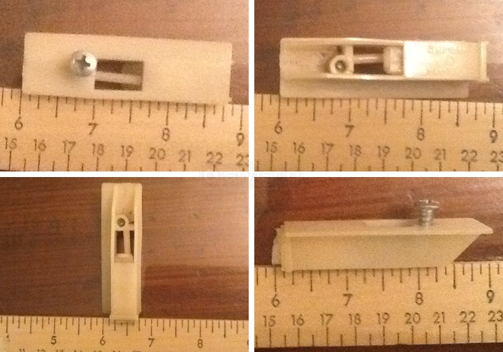 User submitted photos of closet door hardware.