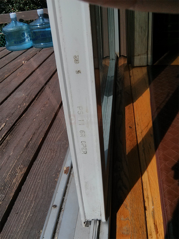 User submitted a photo of patio door hardware.