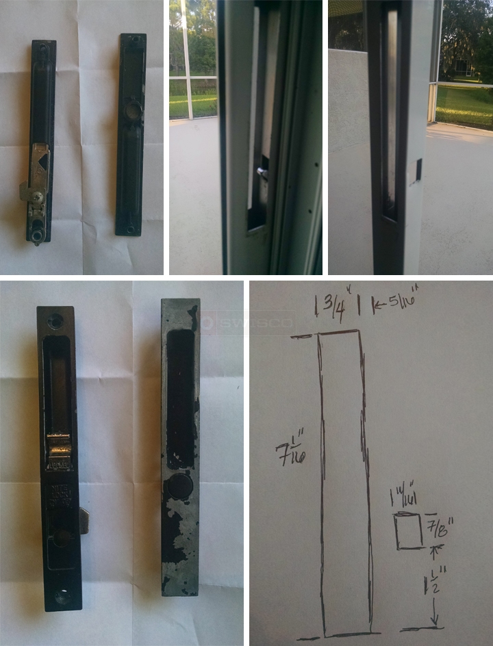 User submitted photos of patio door hardware.