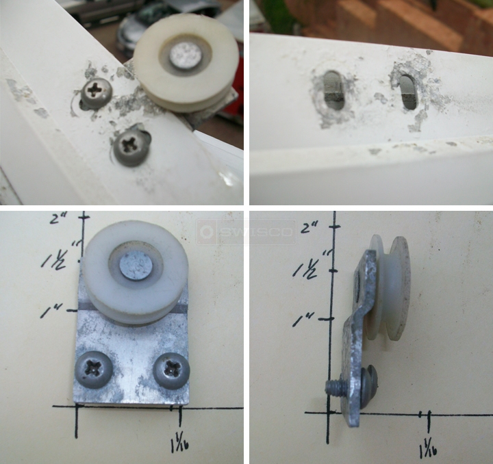 User submitted photos of a patio screen door roller.